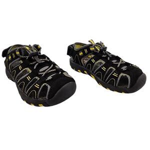 Khombu Kid Athletic Active Sandals Black/Gray/Yellow Kids Sz 11 – Gently Used